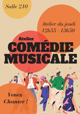 Affiche Atelier COMEDIE MUSICALE